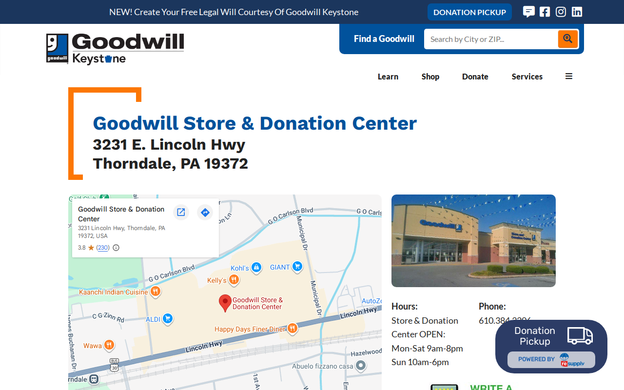 Goodwill website preview