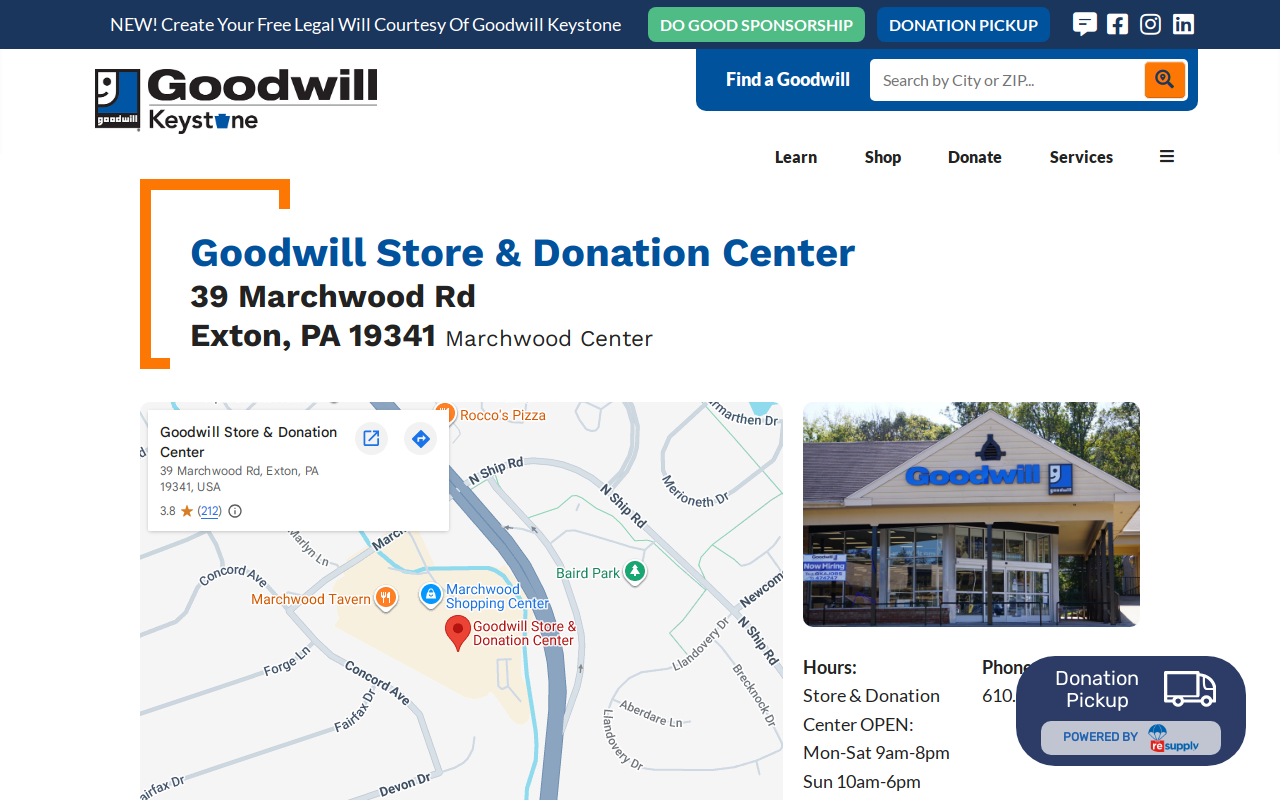 Goodwill website preview