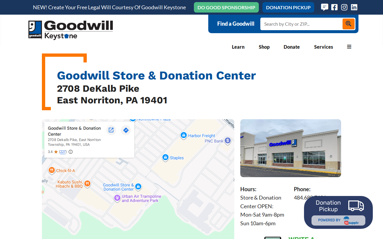 Goodwill website preview