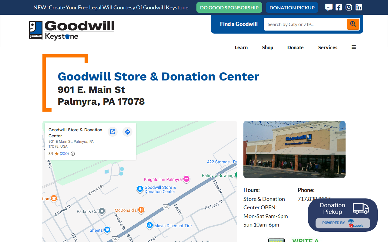 Goodwill website preview