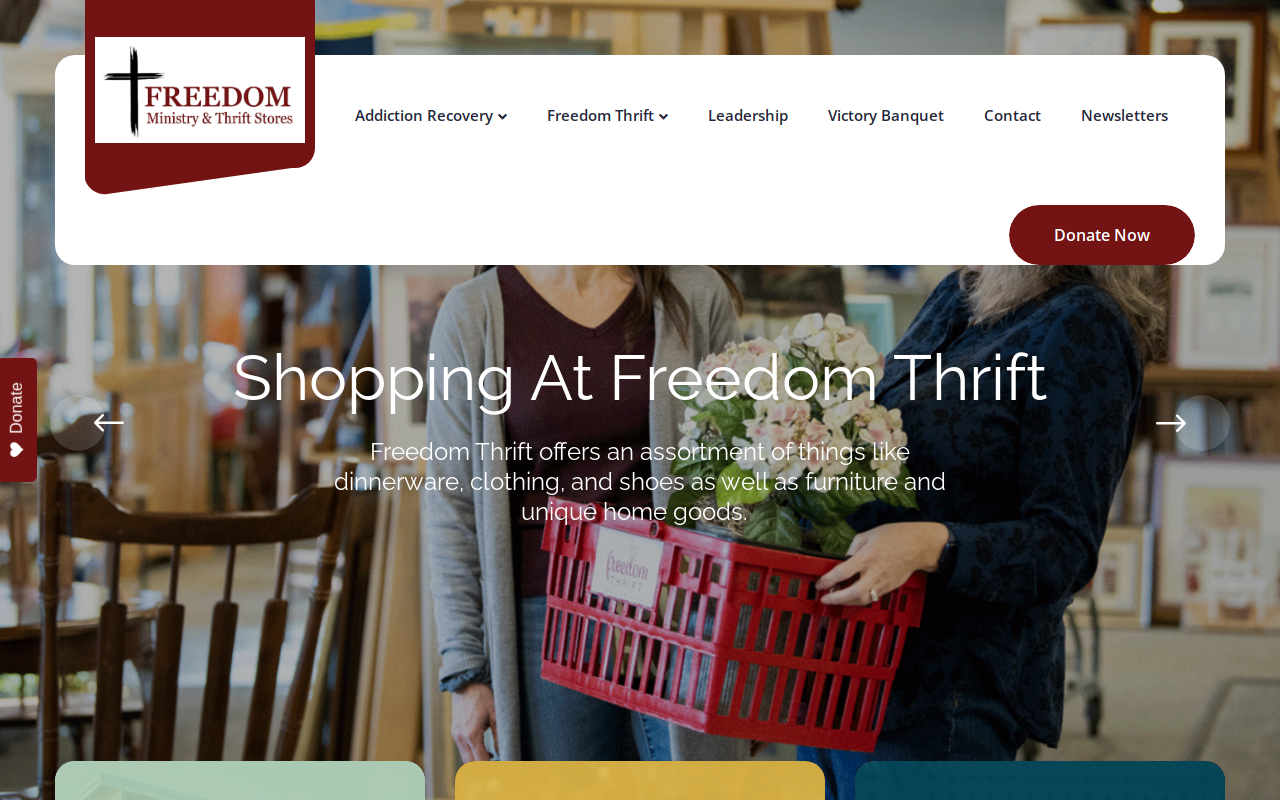 Freedom Thrift Apparel website preview