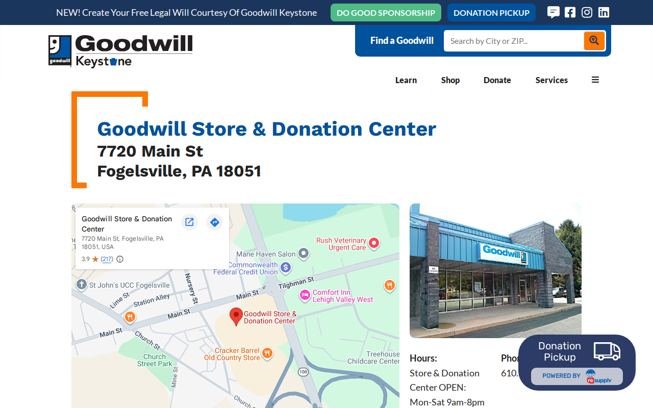 Goodwill website preview