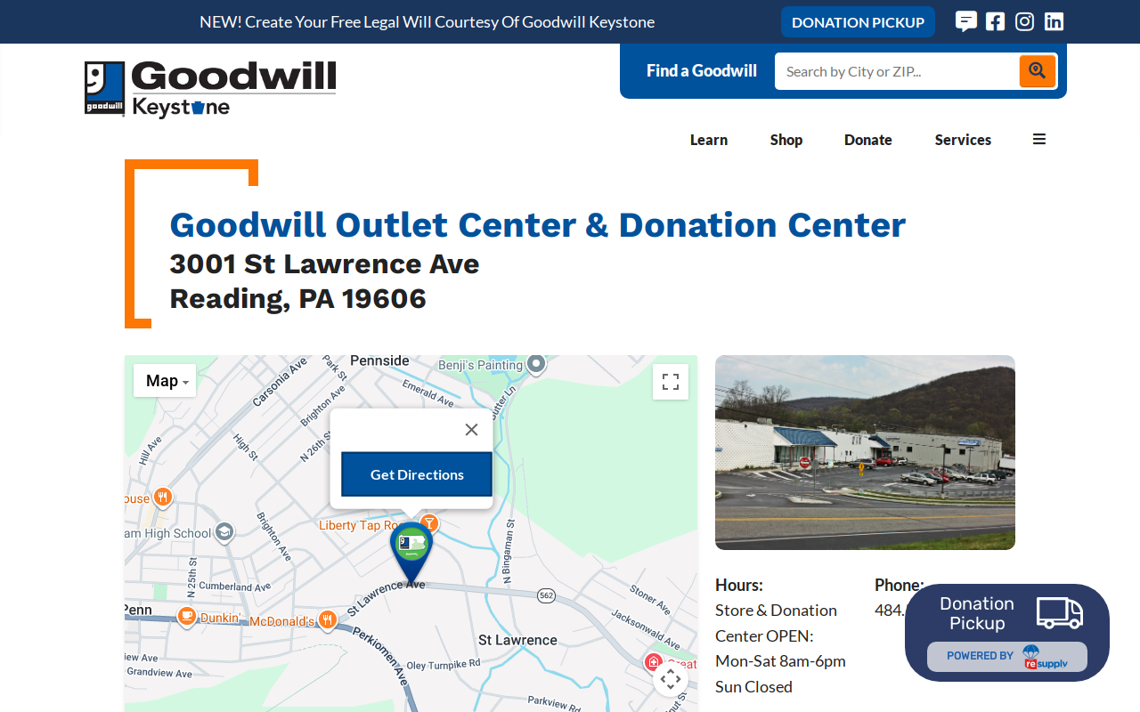 Goodwill website preview