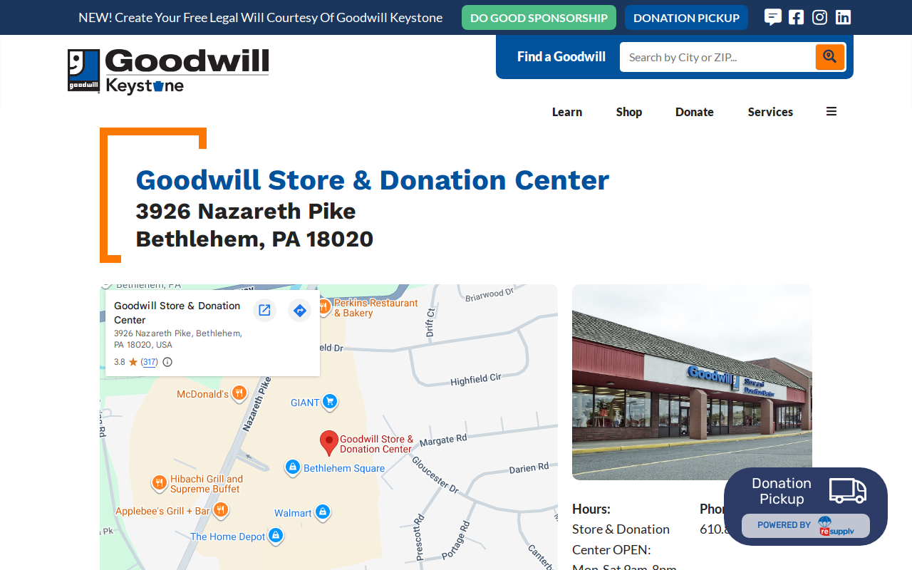 Goodwill Store website preview
