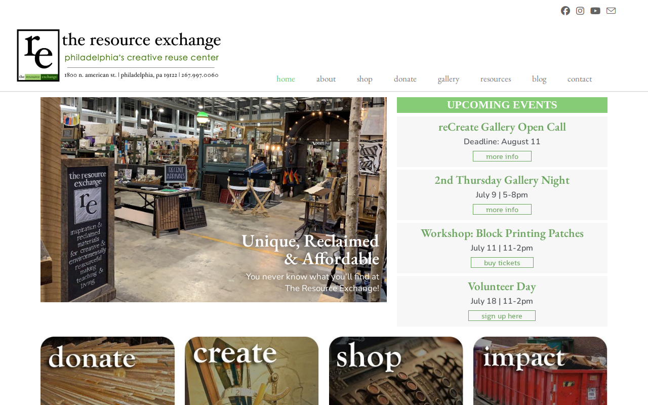 The Resource Exchange website preview