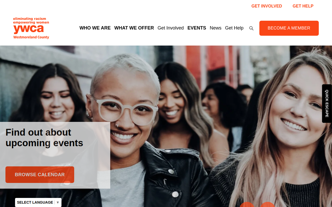 YWCA website preview