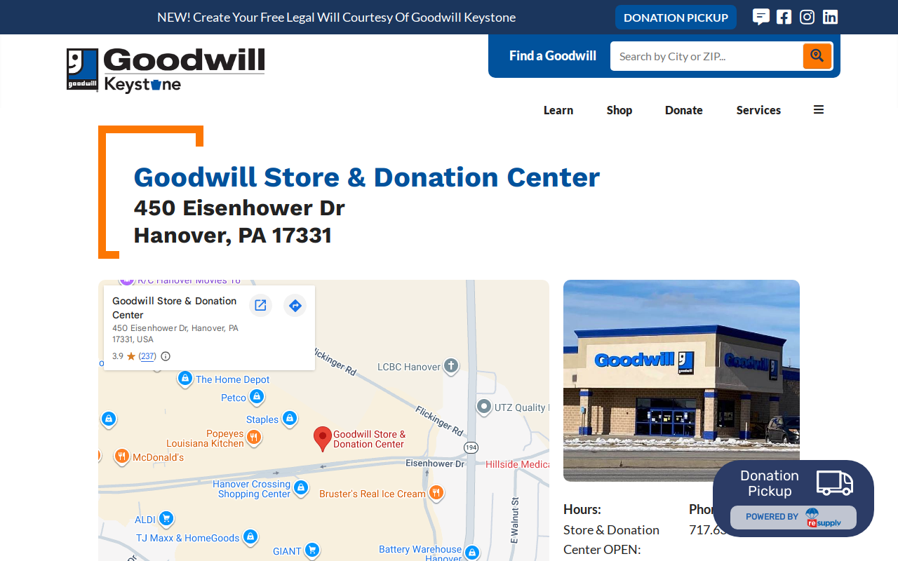 Goodwill website preview