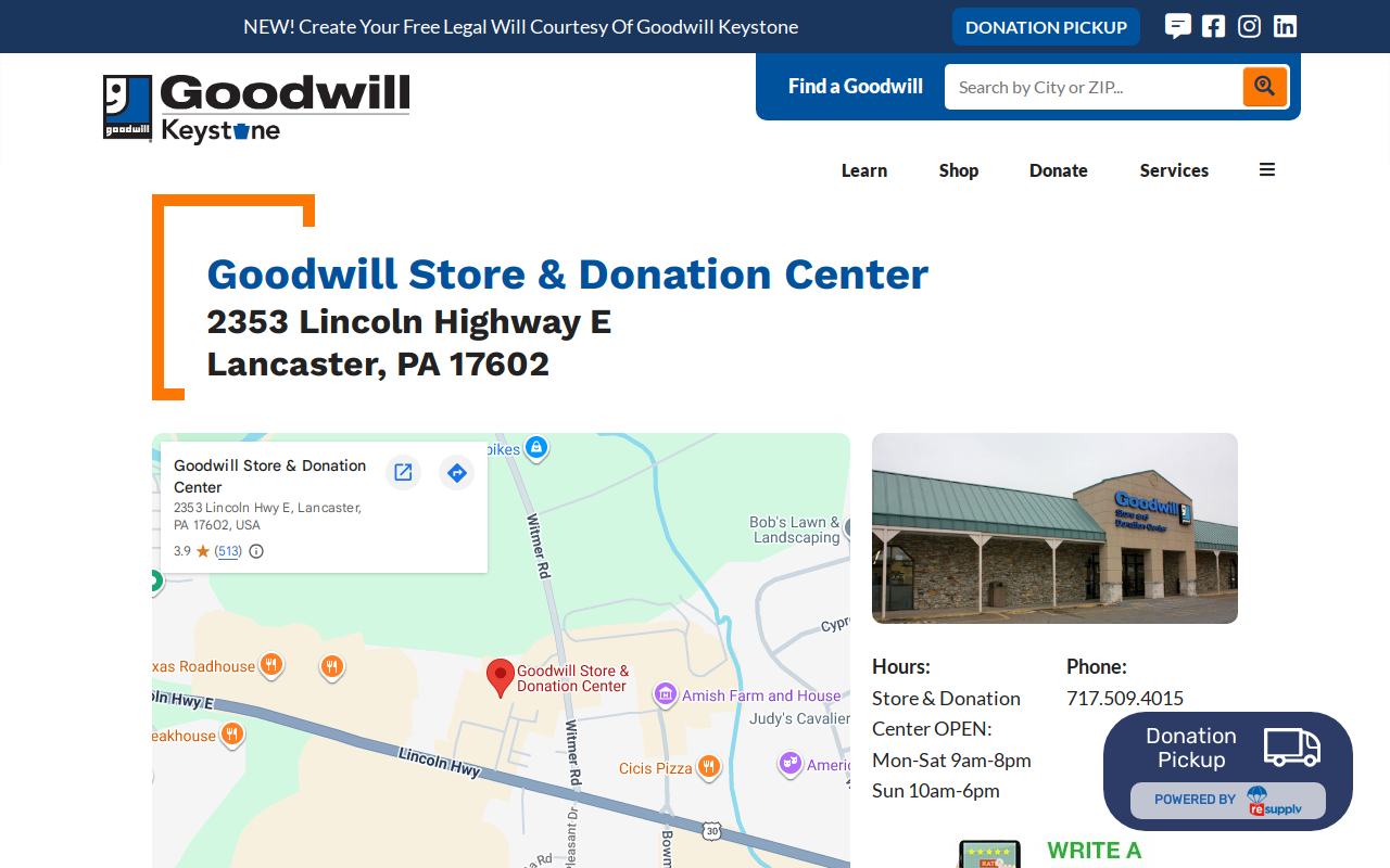 Goodwill website preview