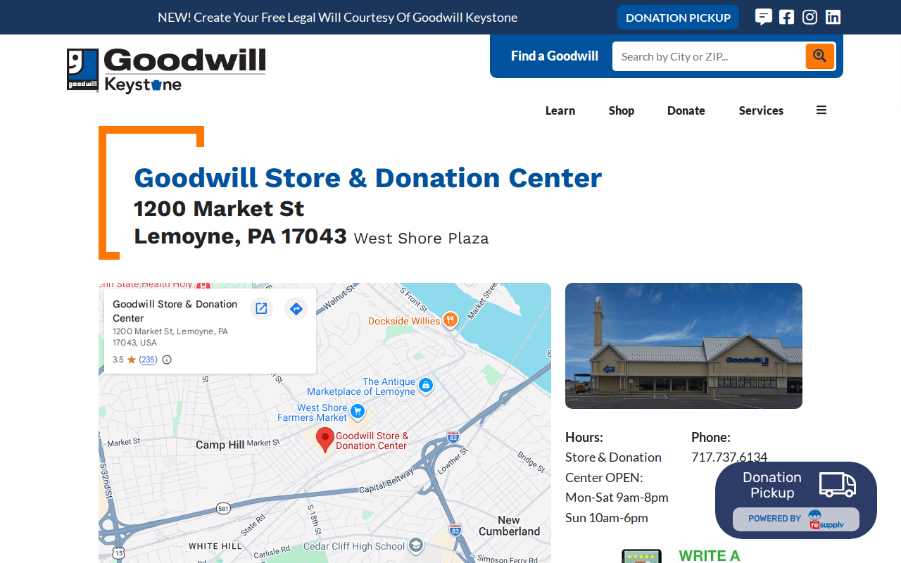 Goodwill website preview