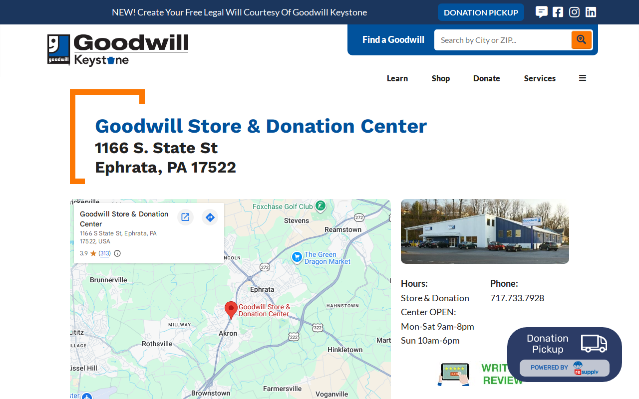 Goodwill website preview