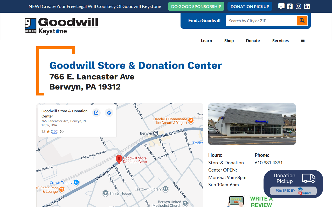 Goodwill website preview