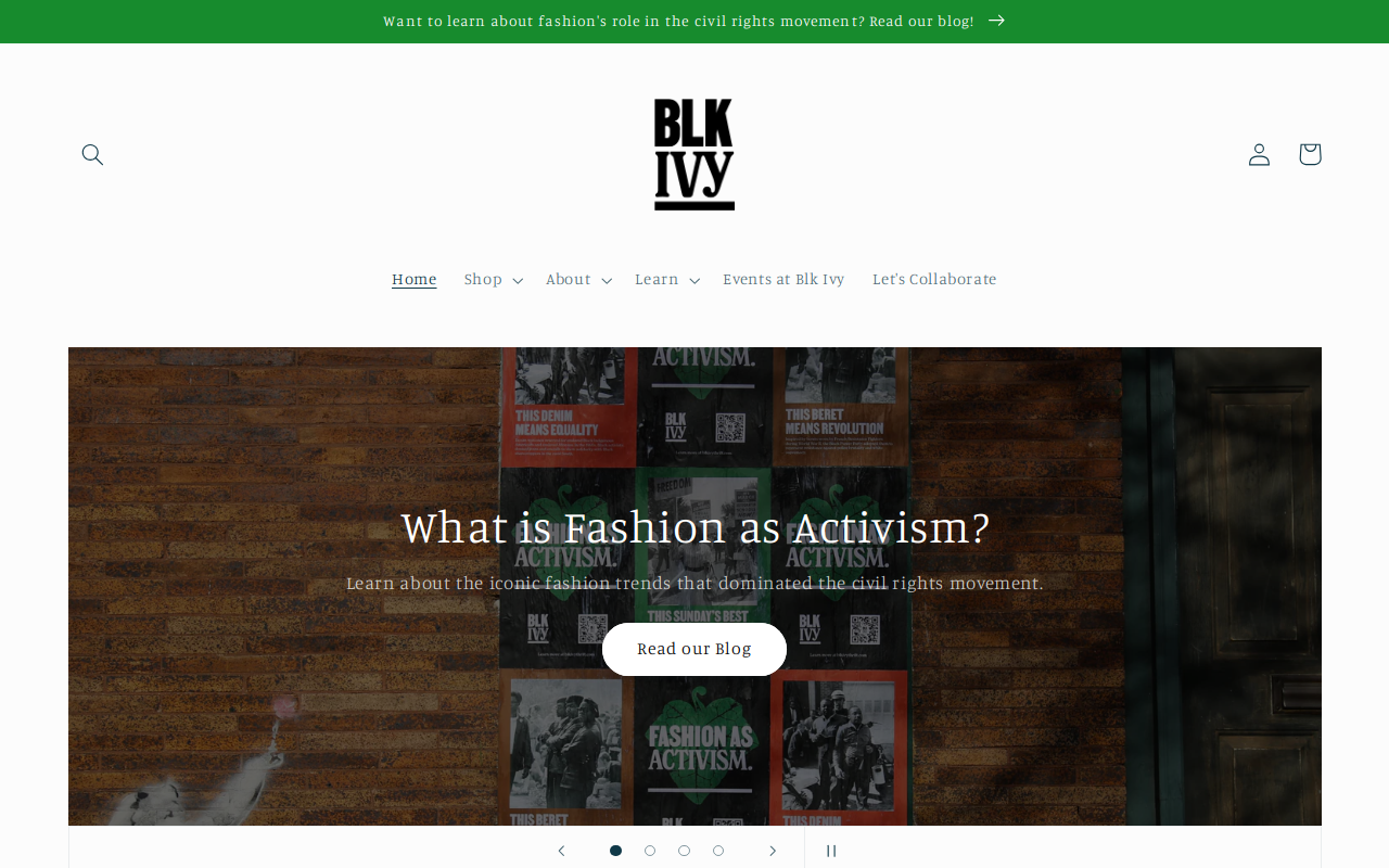 Blk Ivy website preview