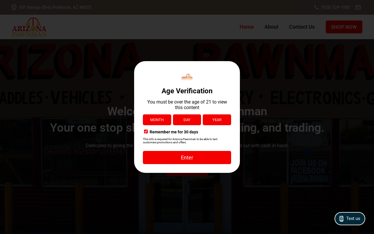 Arizona Pawnman website preview