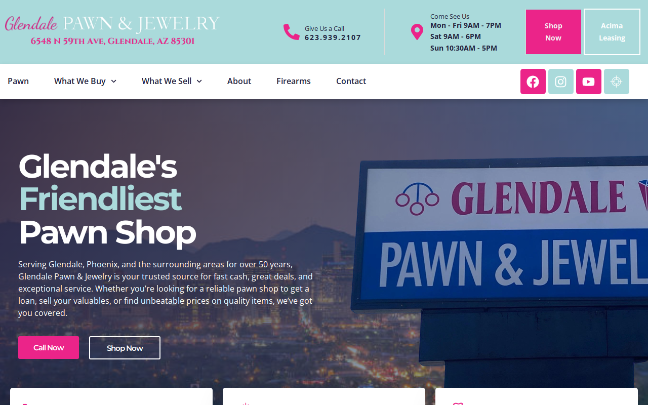 Glendale Pawn & Jewelry website preview
