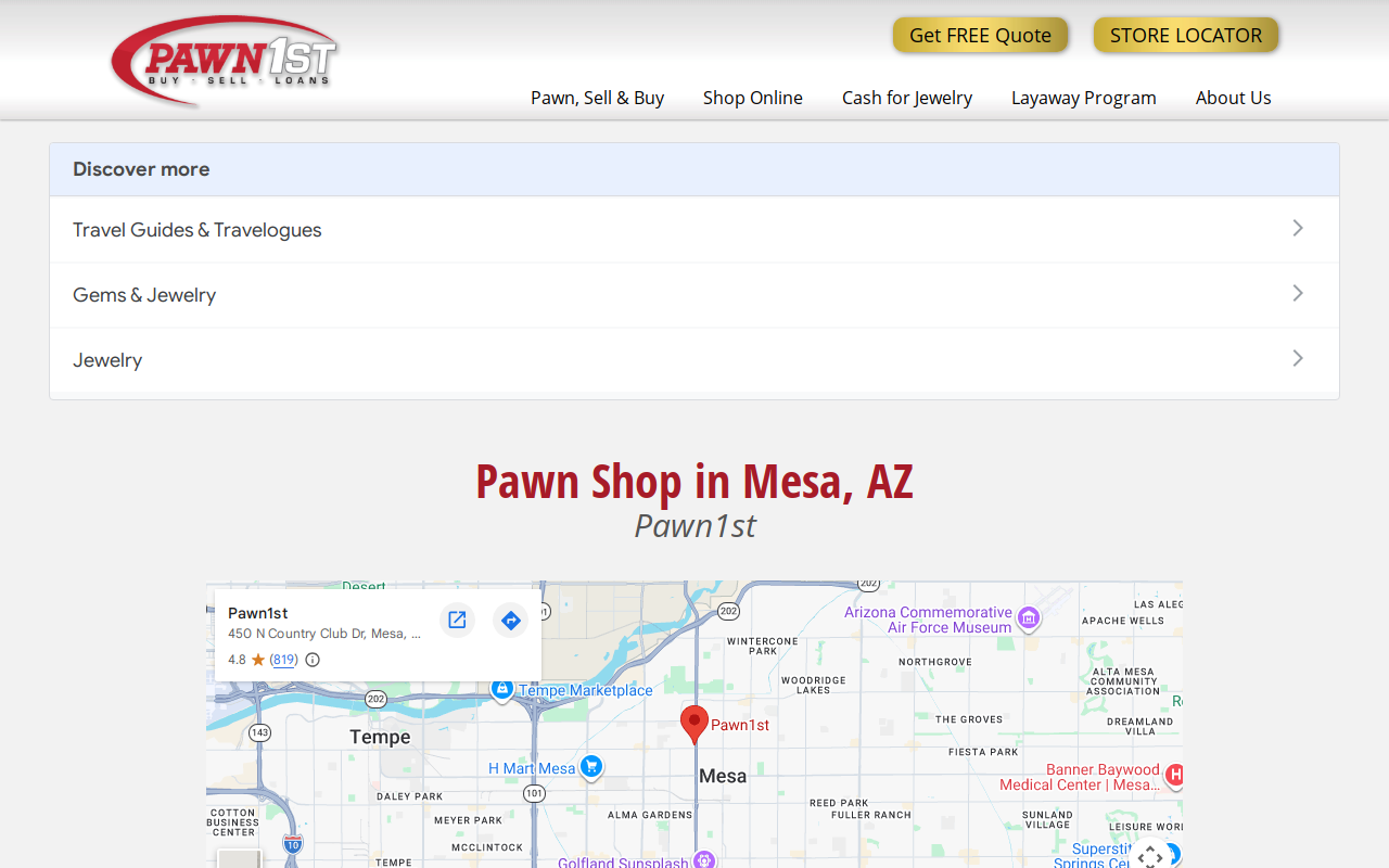 Pawn1st website preview