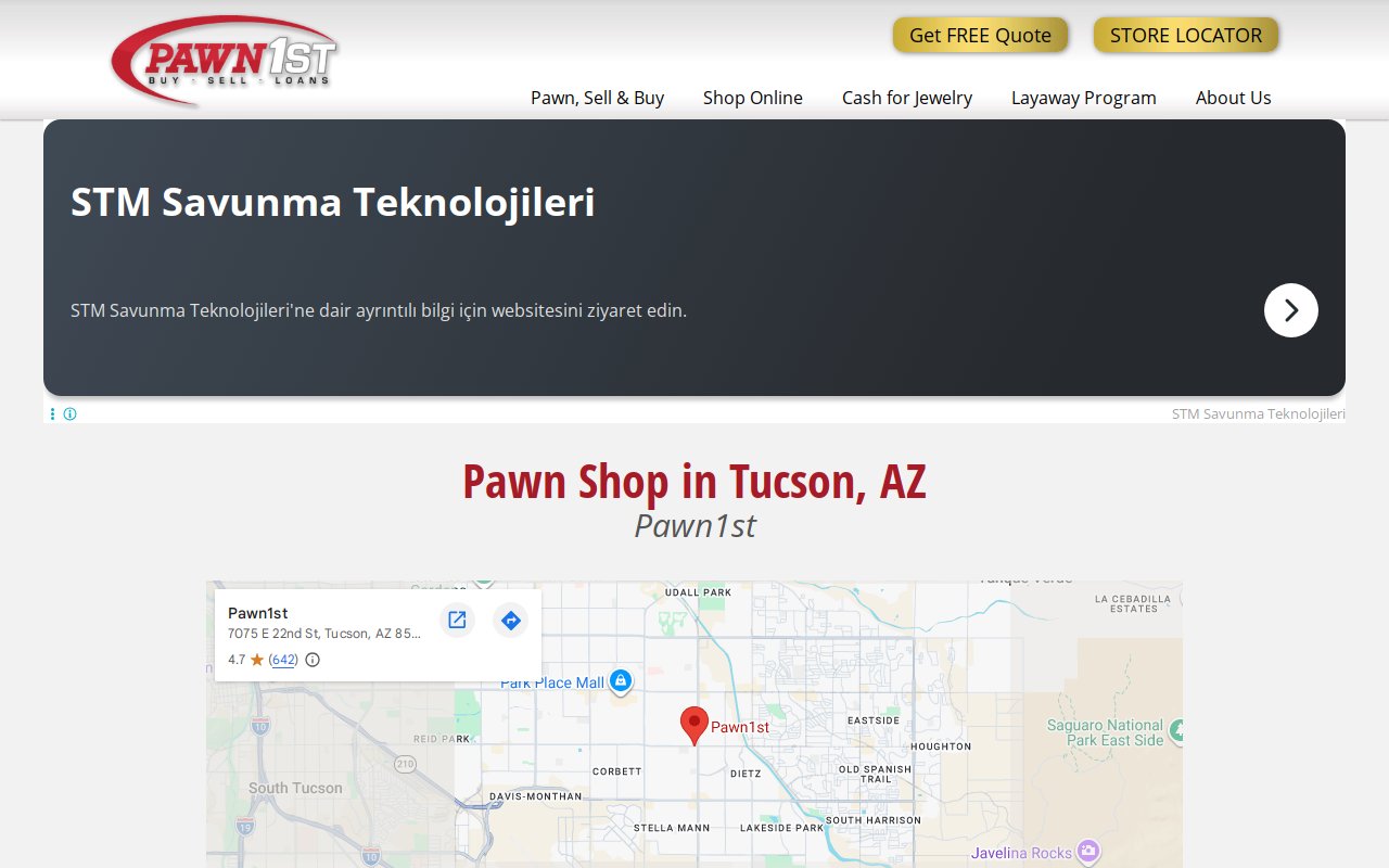 Pawn 1st website preview