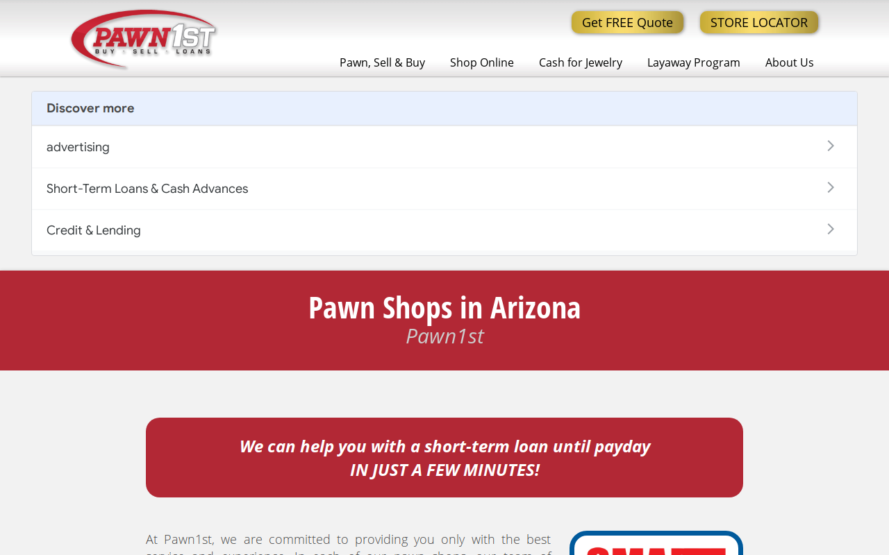 Pawn1st website preview