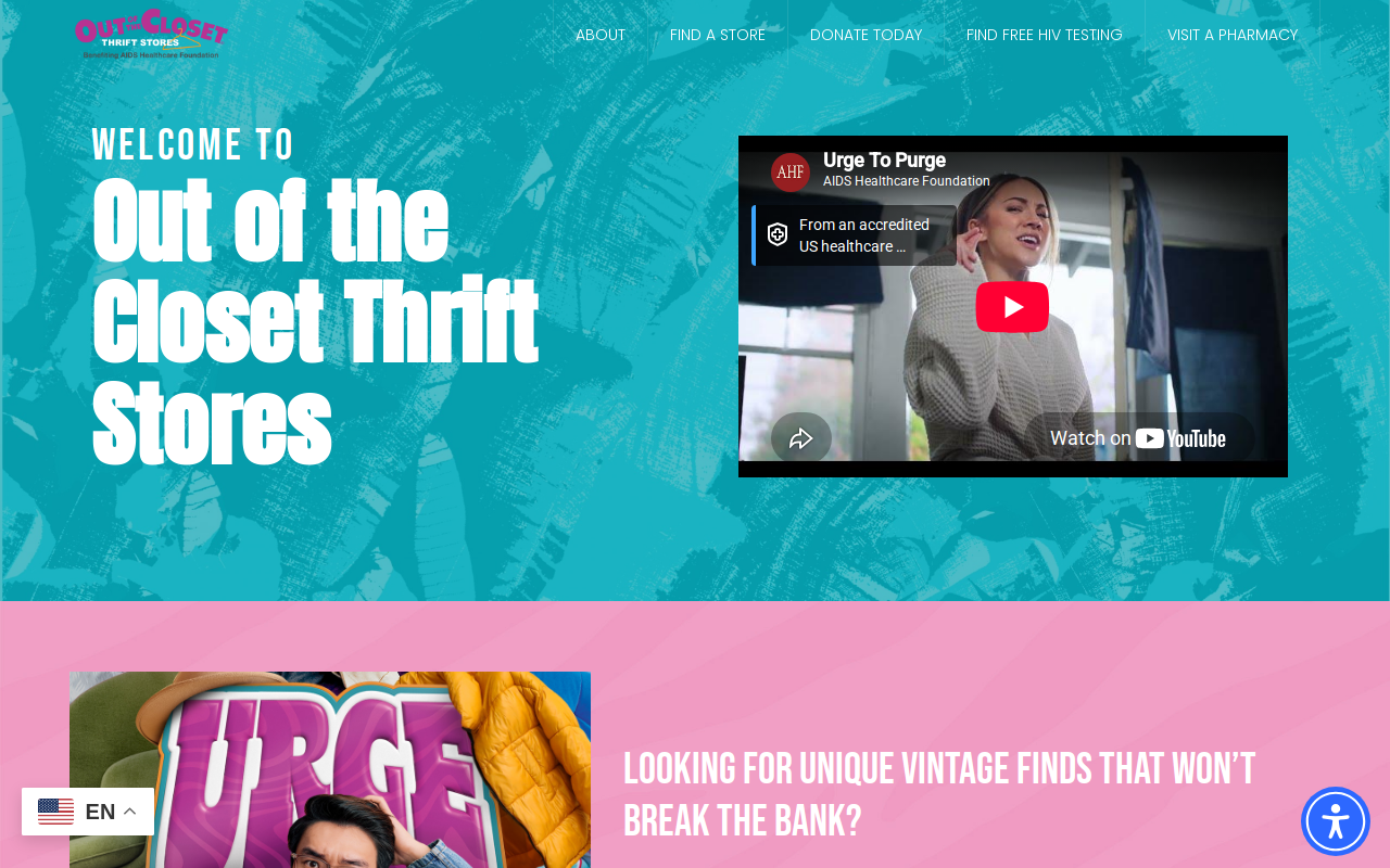 Out of the Closet website preview