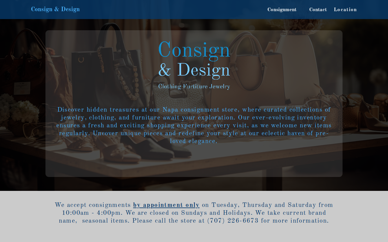 Consign & Design website preview