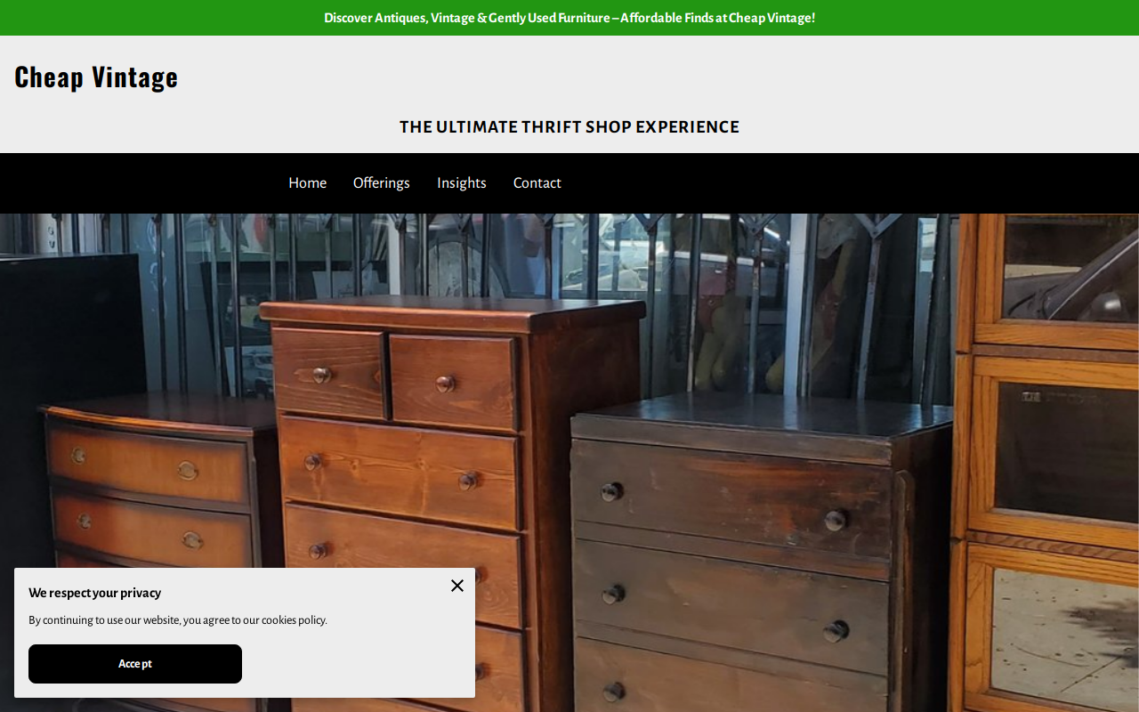 Cheap Vintage website preview