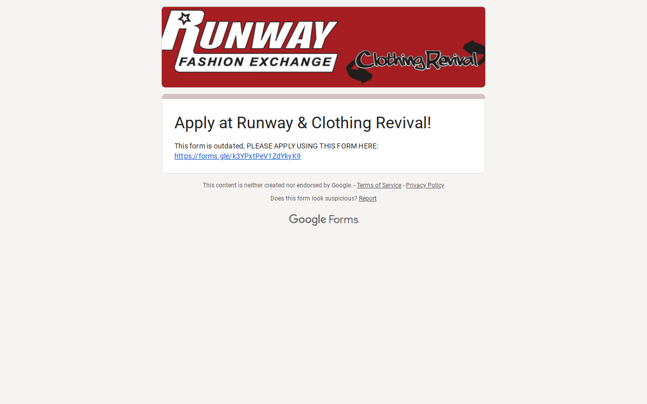 Clothing Revival website preview