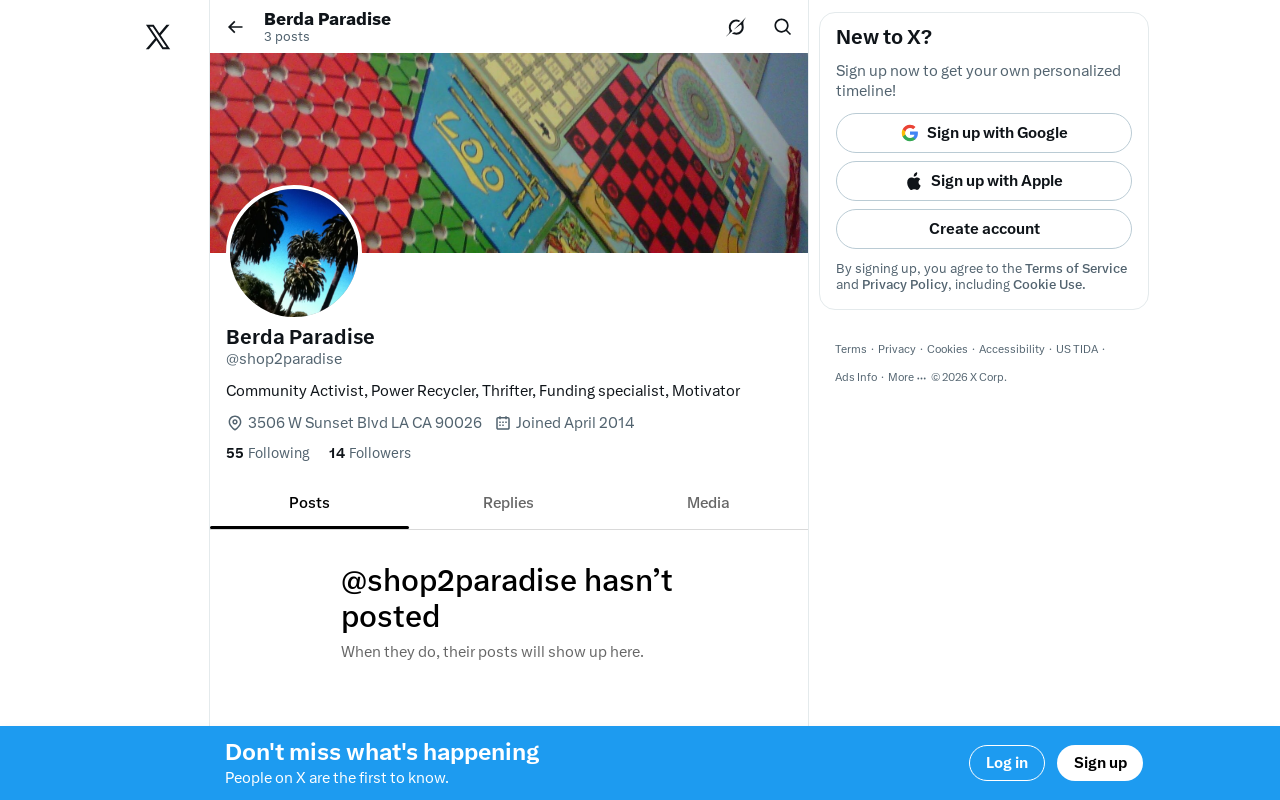 Berda Paradise website preview