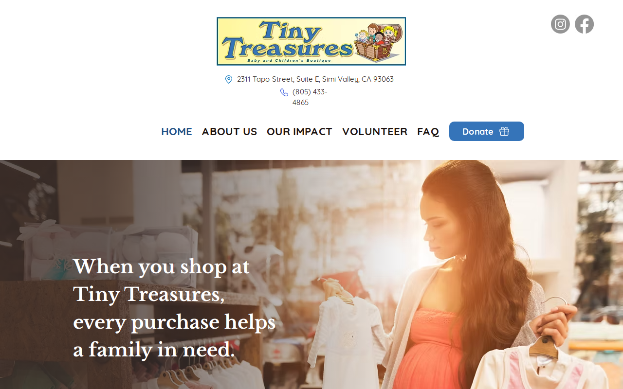 Tiny Treasures Collective website preview