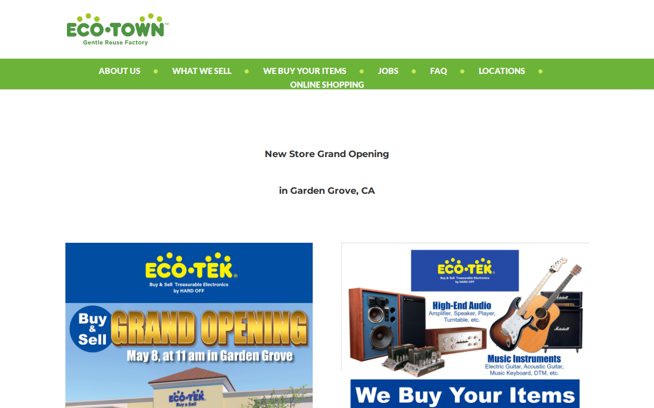 ECO TOWN website preview