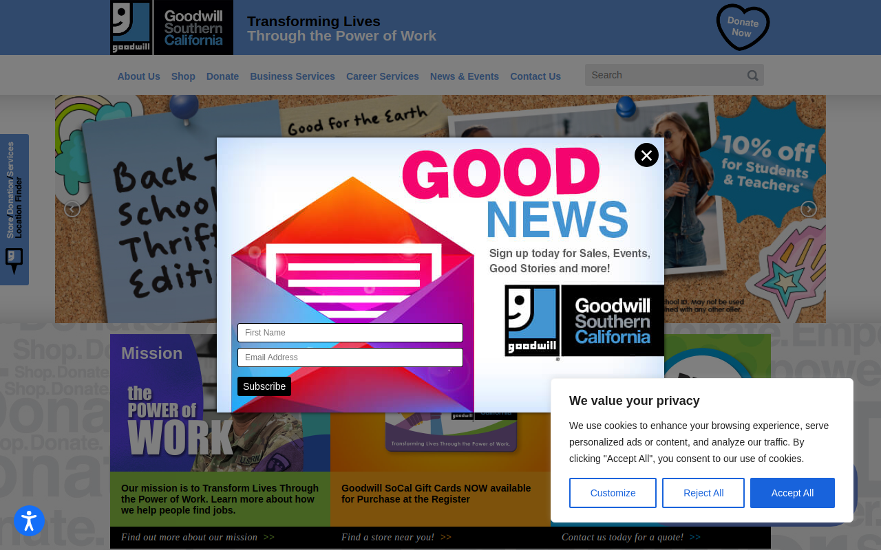 Goodwill website preview
