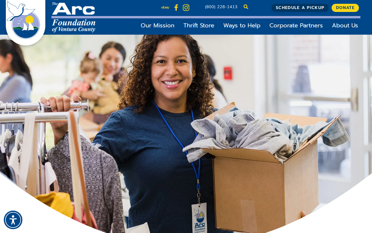 The Arc Foundation Thrift Store website preview