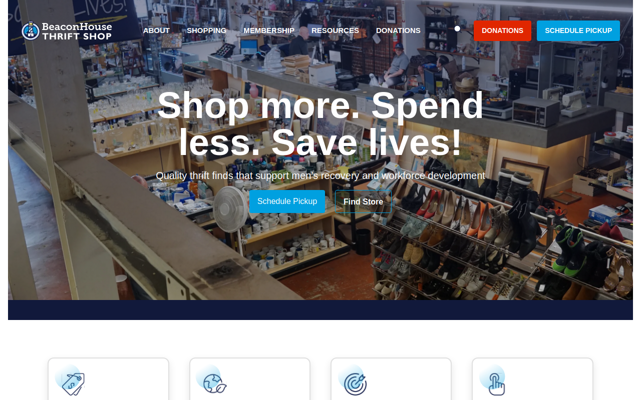 Beacon House Thrift Shop website preview