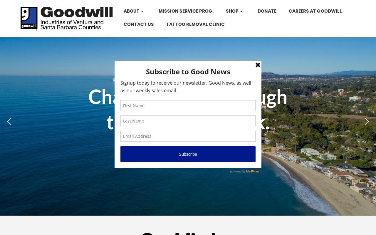 Goodwill website preview