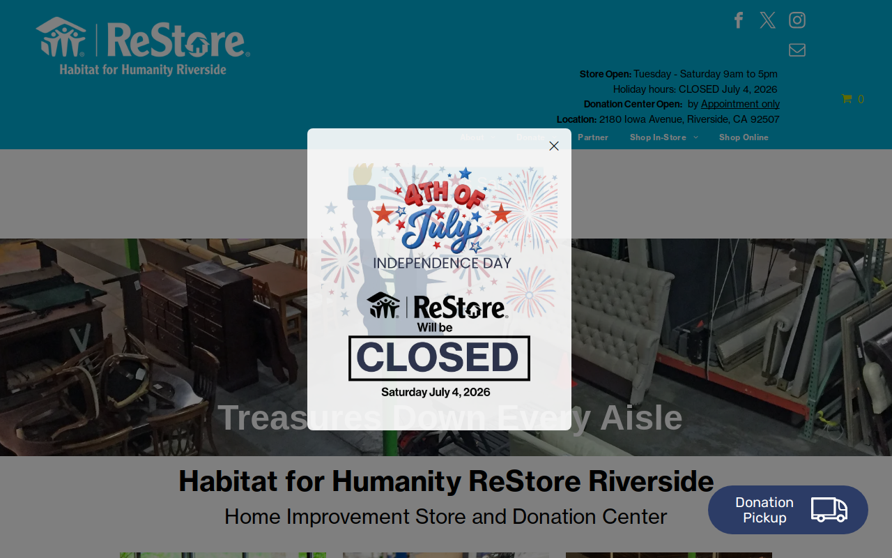 Habitat for Humanity ReStore website preview