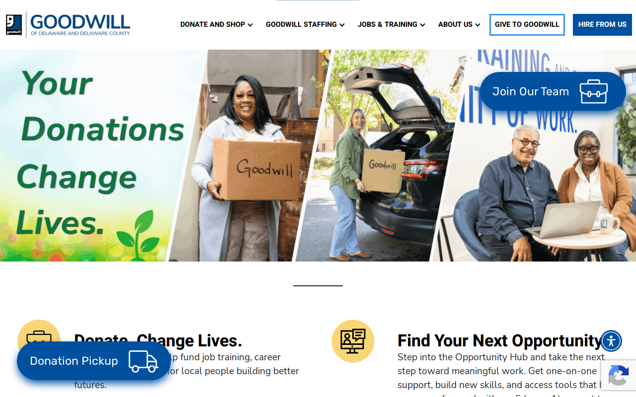 Goodwill website preview