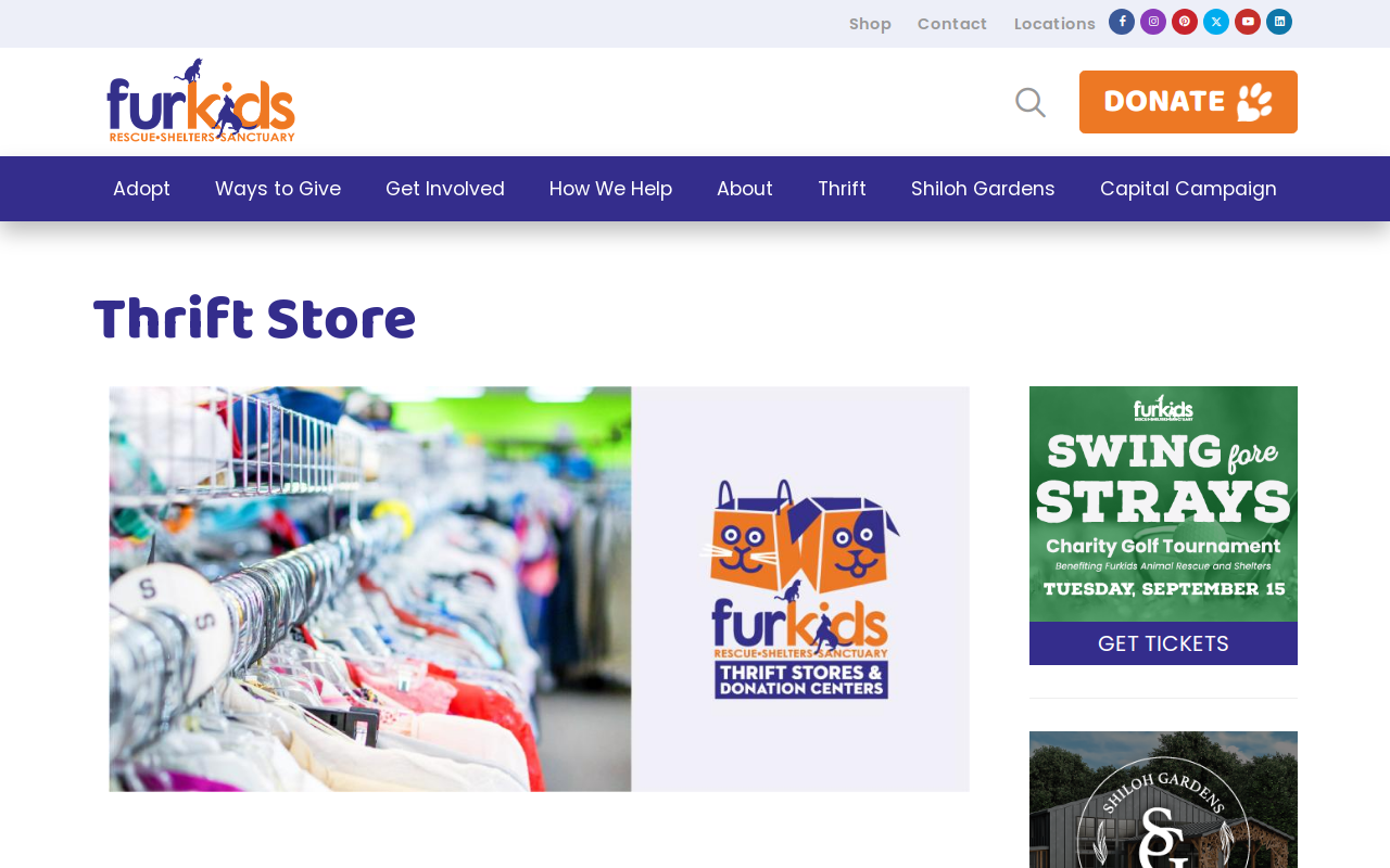 Furkids Thrift Store website preview
