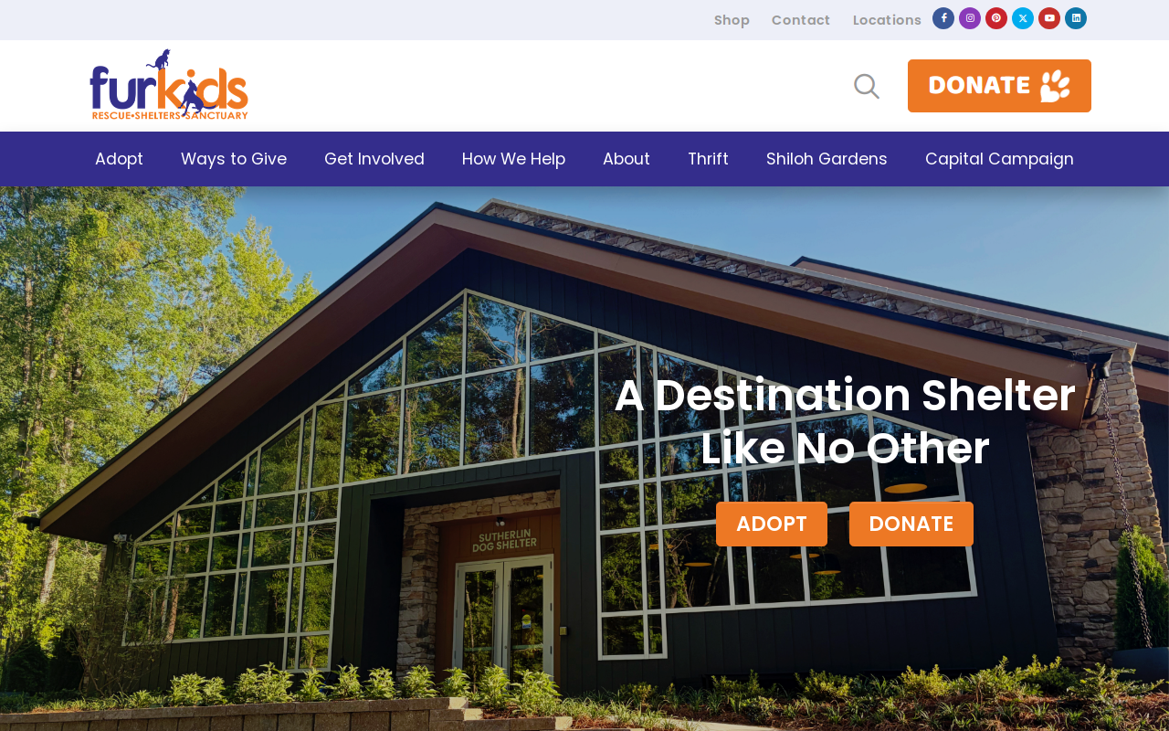 Furkids Thrift Store website preview