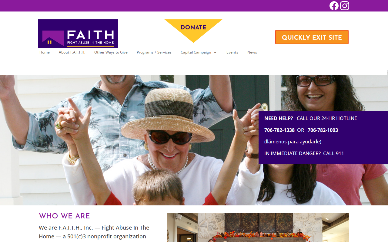 Faith Thrift Store website preview