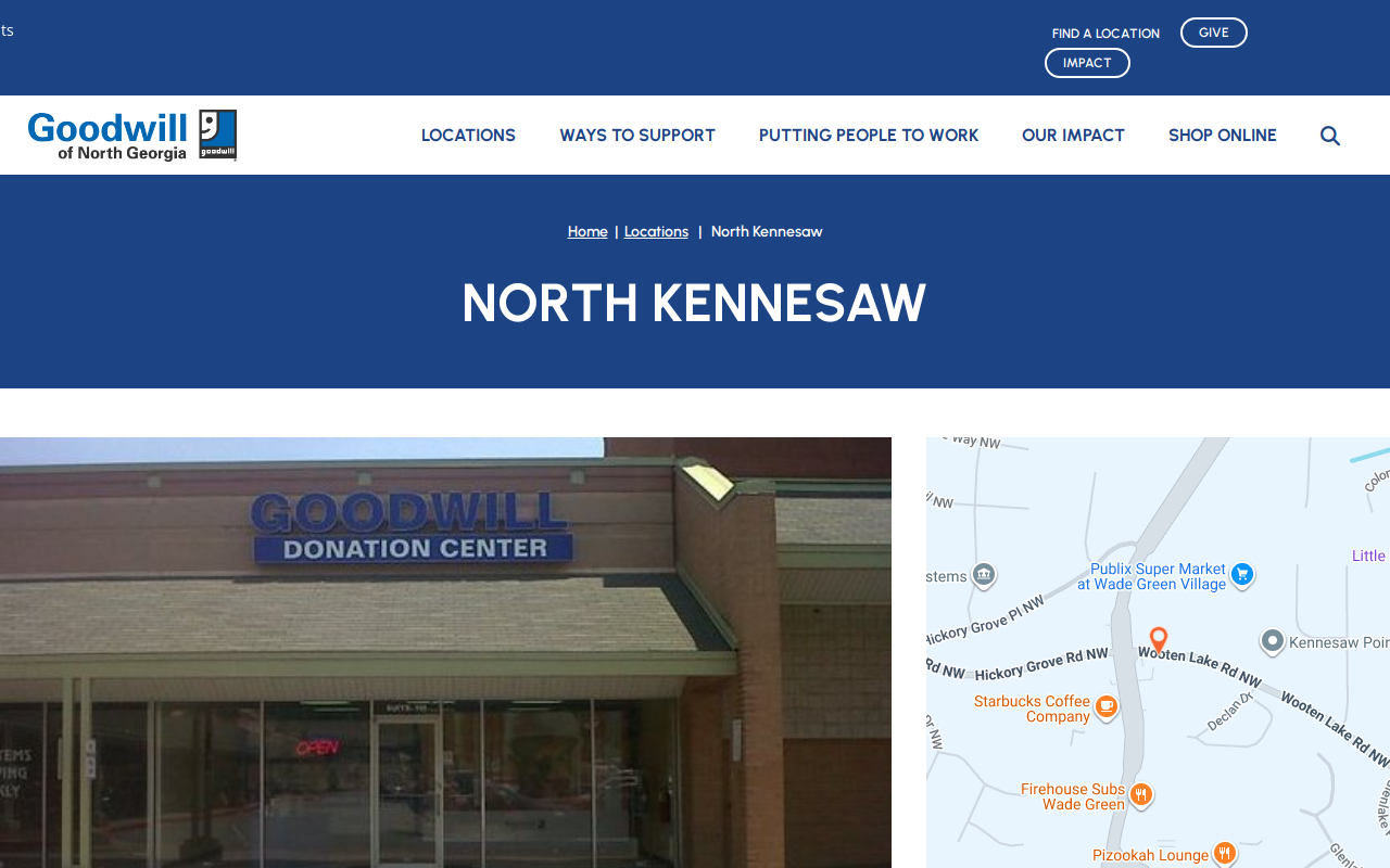Goodwill - Kennesaw Donation Center website preview
