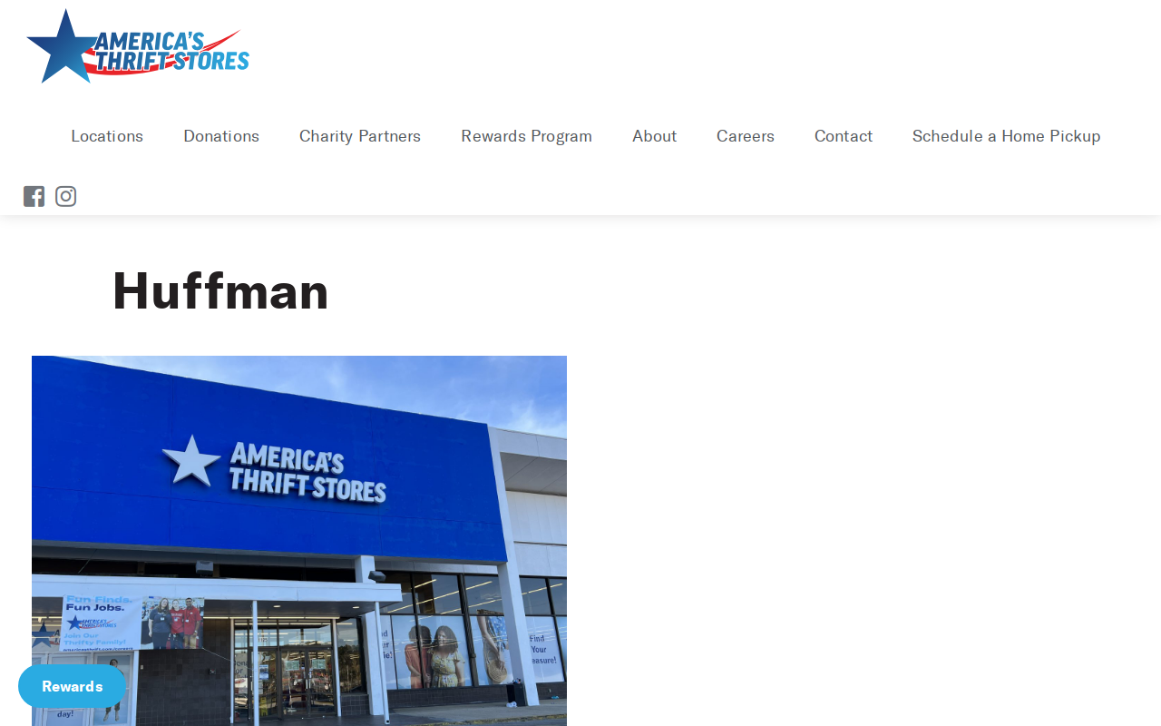 America's Thrift Store website preview