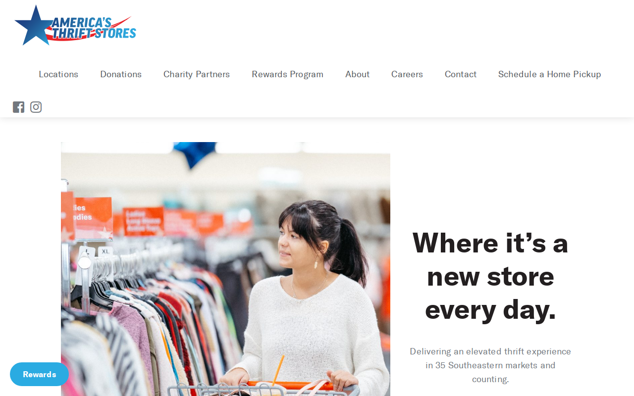 America's Thrift Stores website preview
