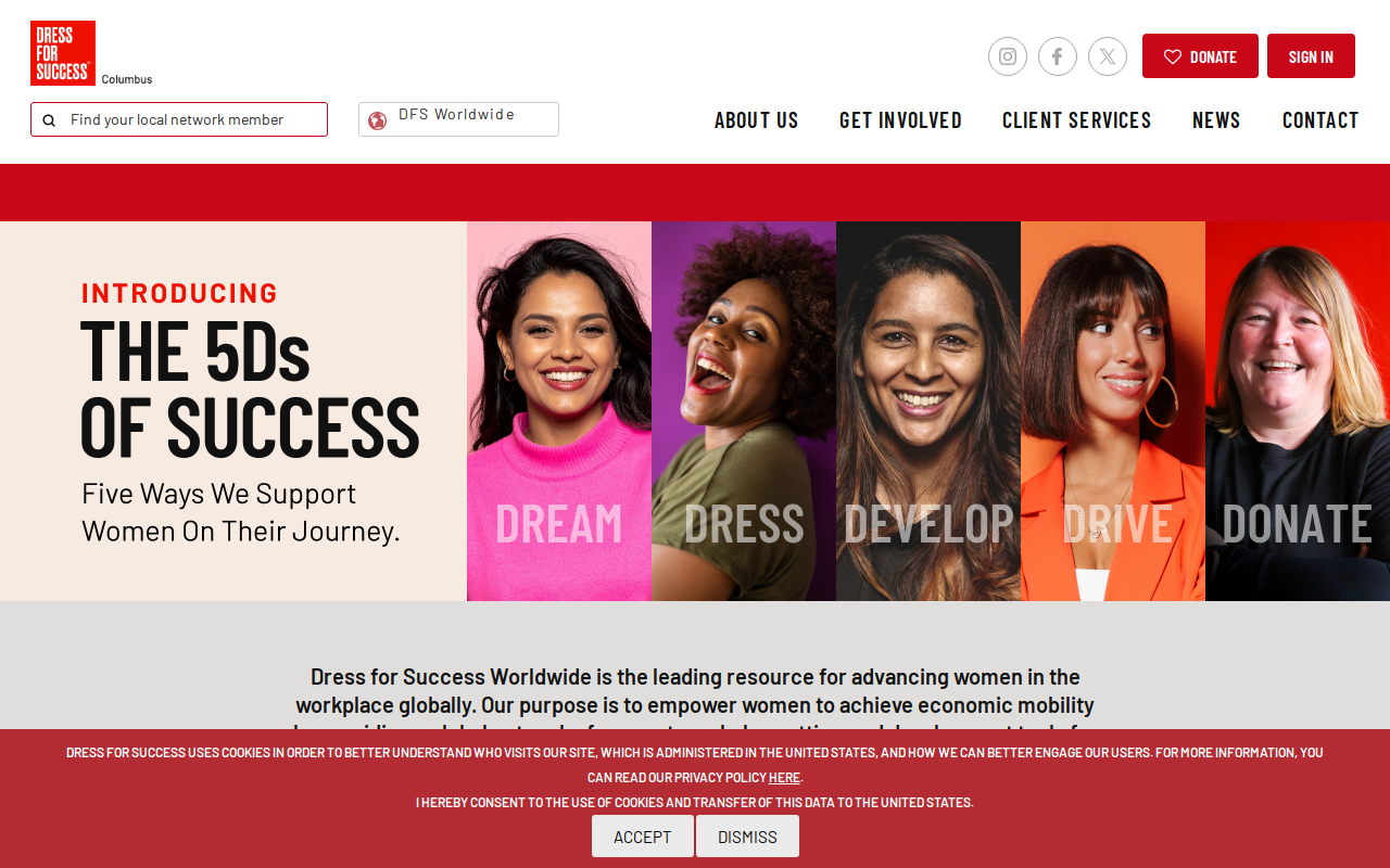 Dress for Success website preview