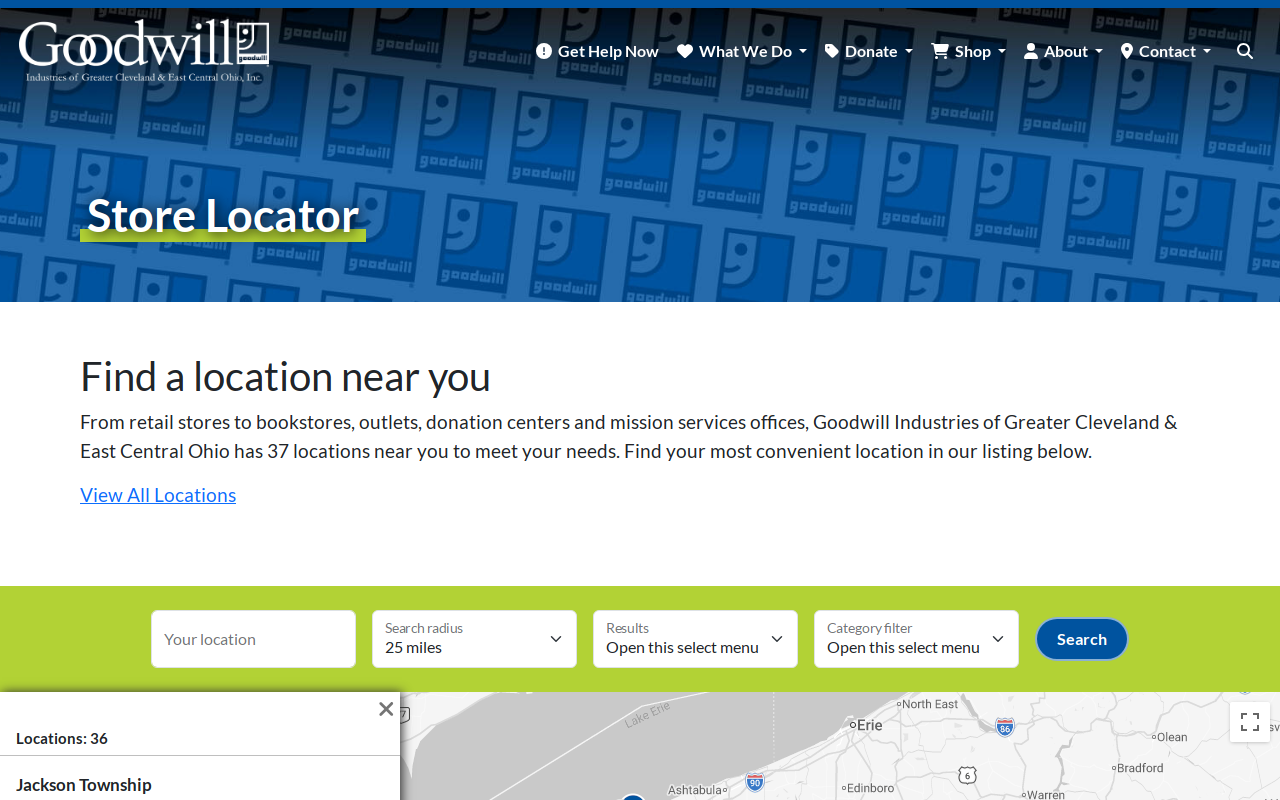 Goodwill website preview
