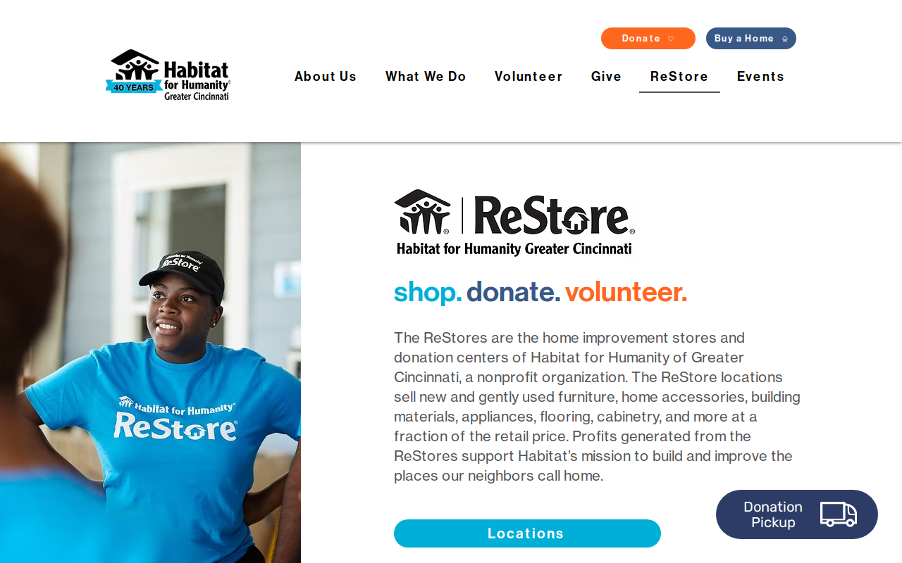 Habitat ForHumanity ReStore - Fairfield website preview
