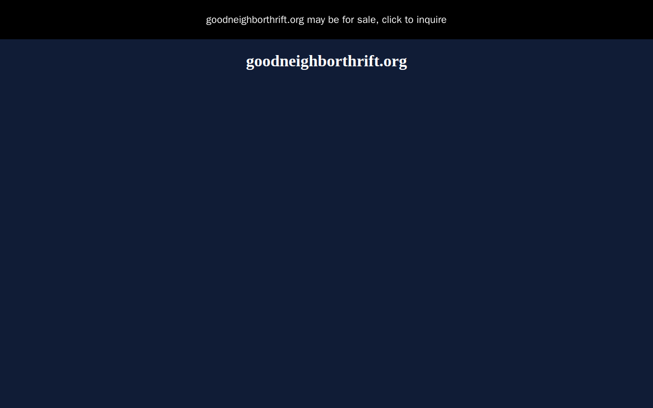 Good Neighbor Thrift Shop website preview
