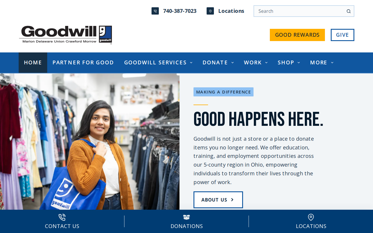 Goodwill website preview