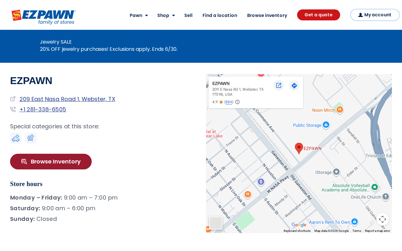 EZPawn website preview