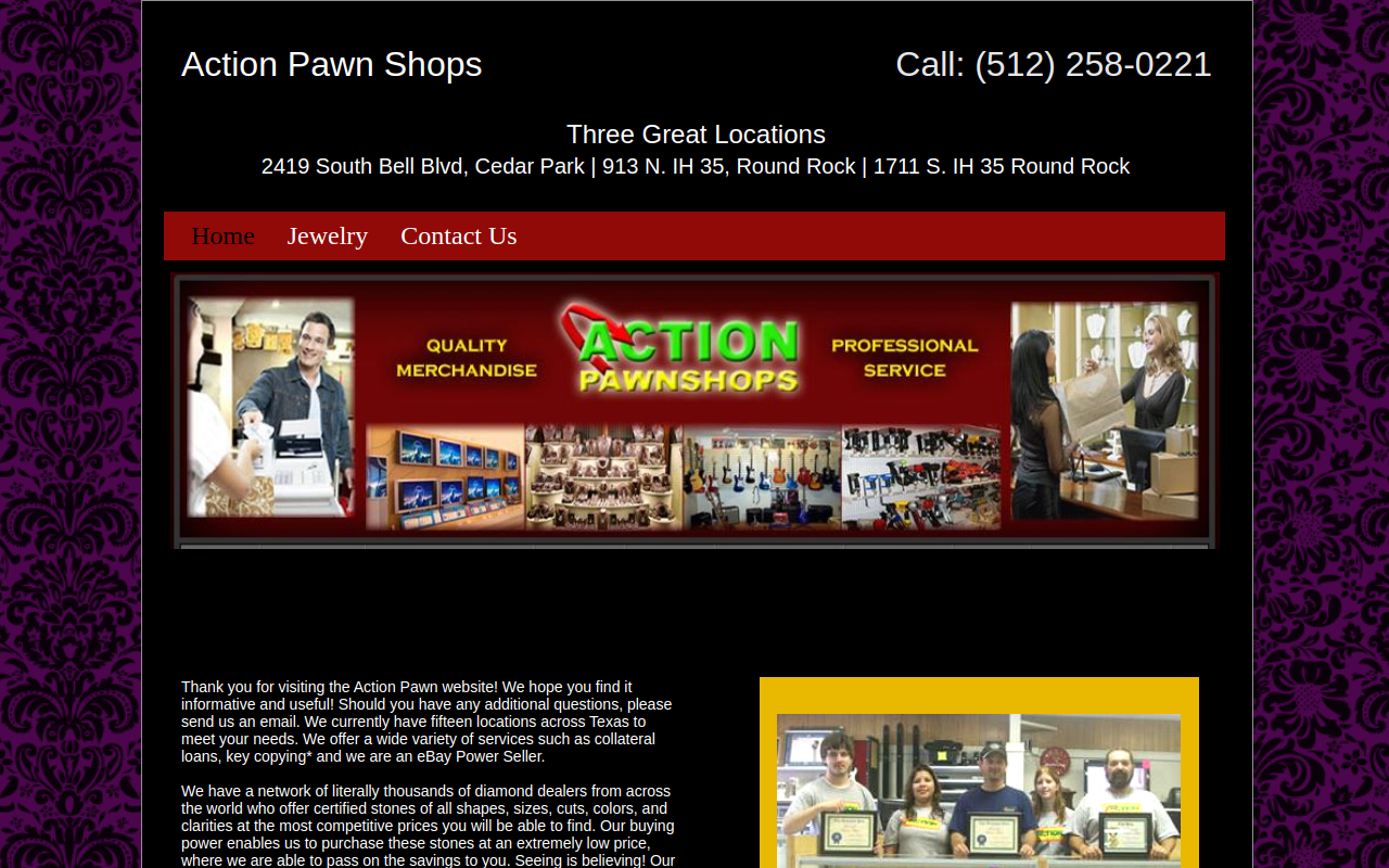 Action Pawn website preview