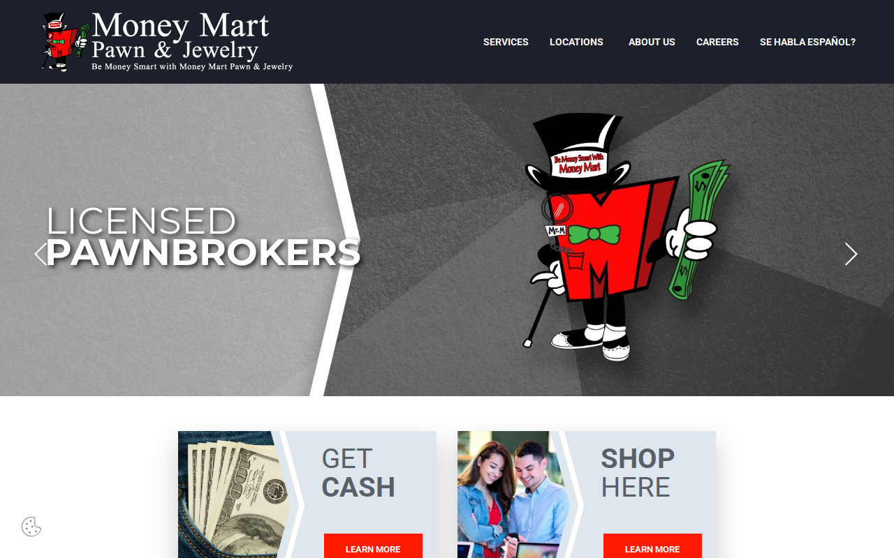 Money Mart Pawn website preview