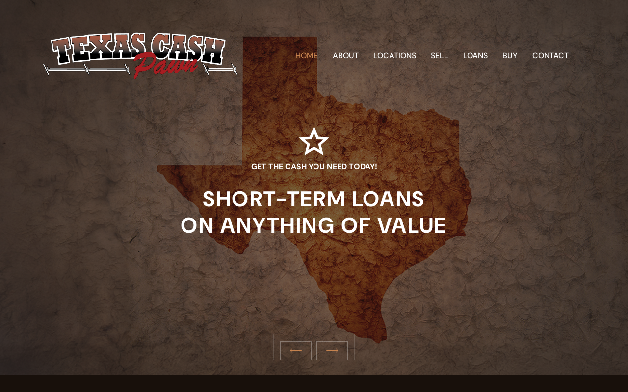 Texas Cash Pawn website preview