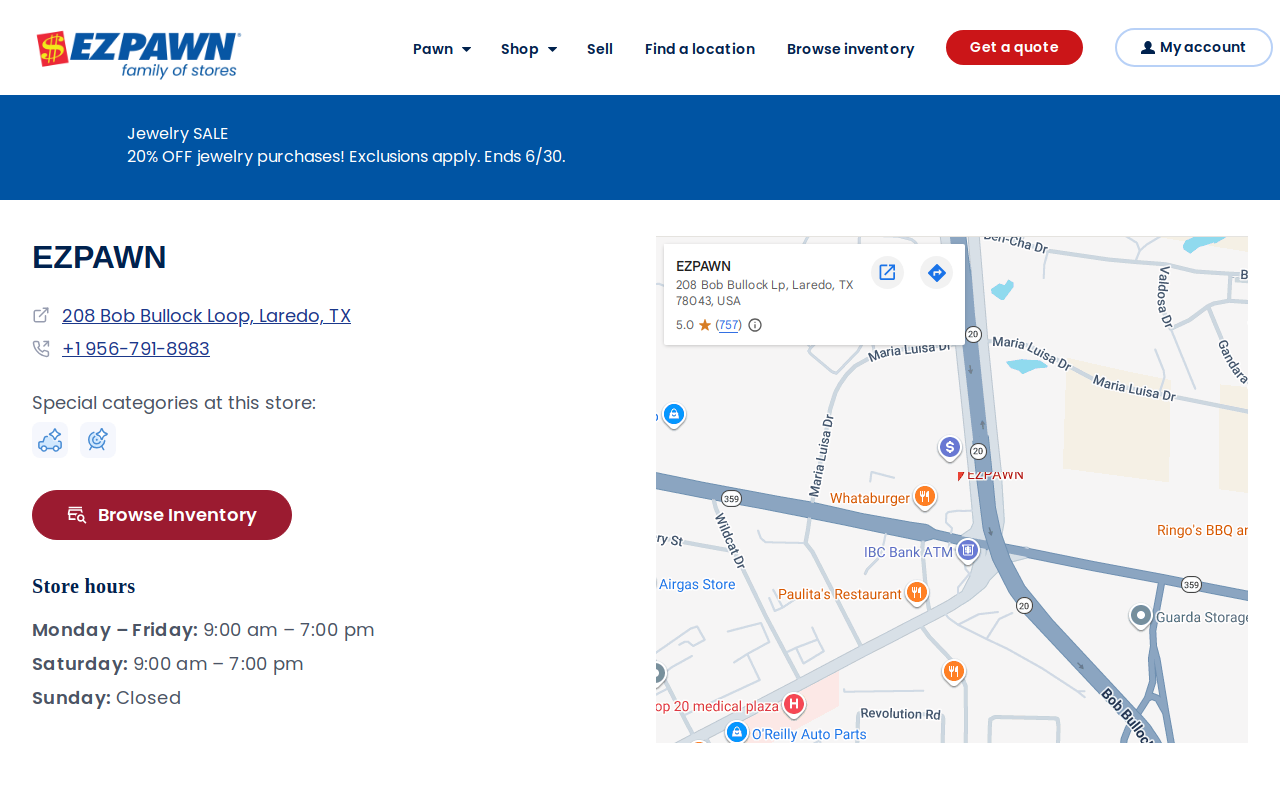 EZPAWN website preview